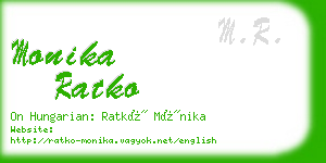 monika ratko business card